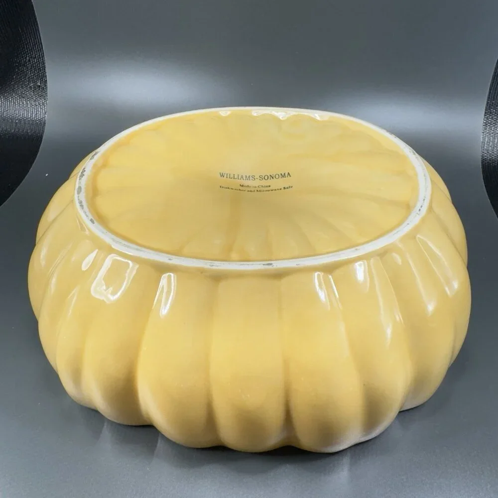 Williams Sonoma Large Pumpkin Canister Jar Container Cookie Jar Covered Dish VTG